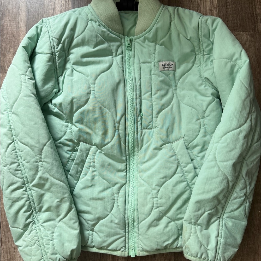 Burton Girls Puffer Mint Green Snow jacket Sz Small - Picture 3 of 8